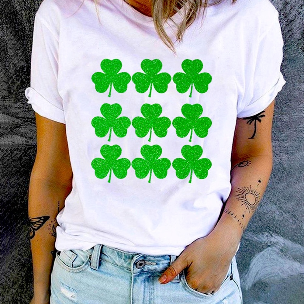 Custom womens st pattys day tee shirt